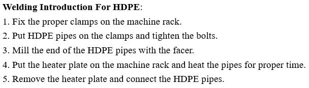 hydraulic butt fusion welding machine
